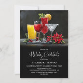 Poinsettia Kerstborrel Kaart (Voorkant)