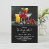 Poinsettia Kerstborrel Kaart (Staand voorkant)