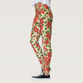 Poinsettia Kerstfeest Hoge Kwaliteit Leggings (Links)