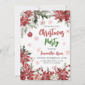 Poinsettia Kerstfeest Kaart (Voorkant)