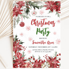 Poinsettia Kerstfeest Kaart
