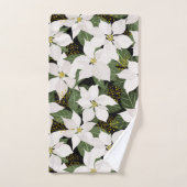Poinsettia KerstFloral Bath Towel Set Bad Handdoek (Handdoek)