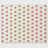 Poinsettia kerstinpakpapier cadeaupapier (Vlak)