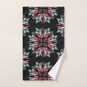 Poinsettia Kerstmis Floral Elegant Pattern Bad Handdoek (Handdoek)