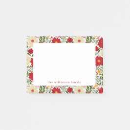 Poinsettia Kerstmis Floral Specialized Post its Post-it® Notes