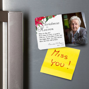 Poinsettia Kerstmis In De Hemel Herdenkingsfoto Ma Magneet