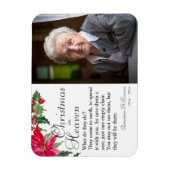 Poinsettia Kerstmis in de hemel Memorial Foto Magneet (Verticaal)