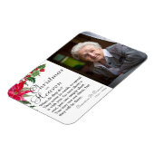 Poinsettia Kerstmis in de hemel Memorial Foto Magneet (Linkerzijde)