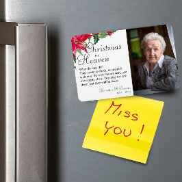 Poinsettia Kerstmis in de hemel Memorial Photo Mag Magneet