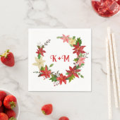 Poinsettia Kerstmis met bruiloft Servet (Insitu)