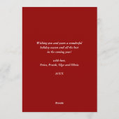 Poinsettia Kerstmis — PHOTO-groet Feestdagenkaart (Achterkant)