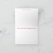 Poinsettia Kerstpaard Feestdagen Kaart (Binnen)