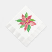 Poinsettia kerstpapier Napkins Servet (Hoek)