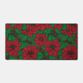 Poinsettia, kerstpatroon bureaumat (Voorkant)