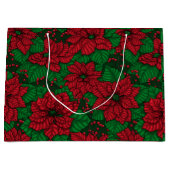 Poinsettia, kerstpatroon groot cadeauzakje (Voorkant)