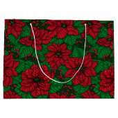 Poinsettia, kerstpatroon groot cadeauzakje (Achterkant)
