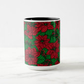 Poinsettia, kerstpatroon mok (Midden)