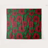 Poinsettia, kerstpatroon wandkleed (Voorkant (horizontaal))