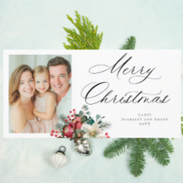 Poinsettia Kerstvakantie Boeket Feestdagenkaart