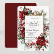 Poinsettia Kerstvakantie Bruidsdouche 