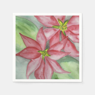 Poinsettia Kerstvakantie Feest Servet