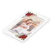 Poinsettia Kerstvakantie foto magneet (Linkerzijde)