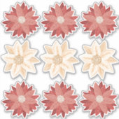 Poinsettia Kerstvakantie Vinyl Stickers (Voorkant)