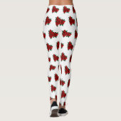 Poinsettia kerstventilator Leggings (Achterkant)