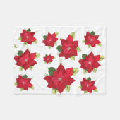 Poinsettia kerstventilator Vleekbank Fleece Deken (Voorkant (Horizontaal))