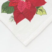 Poinsettia kerstventilator Vleekbank Fleece Deken (Hoek)