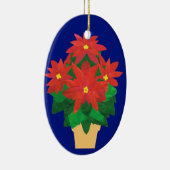 Poinsettia kerstversiering keramisch ornament (Rechts)