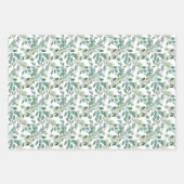 Poinsettia kerstWaterverven Inpakpapier Vel (Voorkant 2)