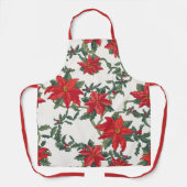 Poinsettia Keuken Schort allover print (Voorkant)