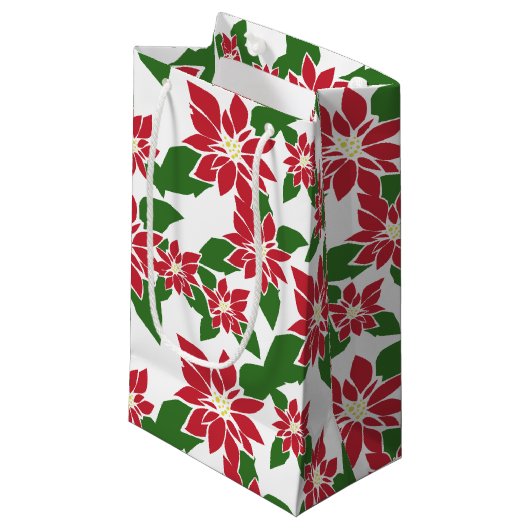Poinsettia Klein Cadeauzakje (Voorkant Gekanteld)