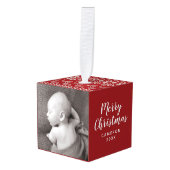 Poinsettia Knit Pattern Decoratie (Voorkant hoekig)