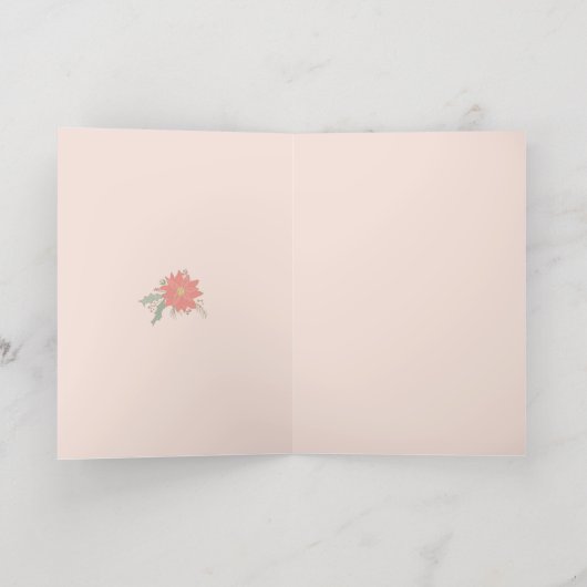 Poinsettia koopt en banners op maat folie wenskaart (Binnenlaag)