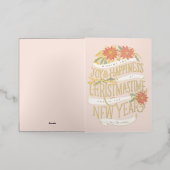 Poinsettia koopt en banners op maat folie wenskaart (Buiten Laag)