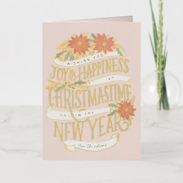 Poinsettia koopt en banners op maat folie wenskaart