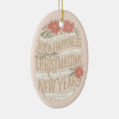 Poinsettia kopen en banners foto keramisch ornament (Rechts)