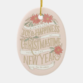 Poinsettia kopen en banners foto keramisch ornament