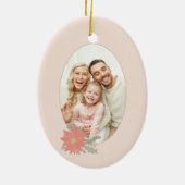 Poinsettia kopen en banners foto keramisch ornament (Achterkant)