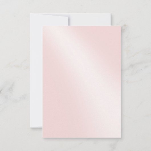 Poinsettia Lace Pink Blush bedankkaart (Achterkant)