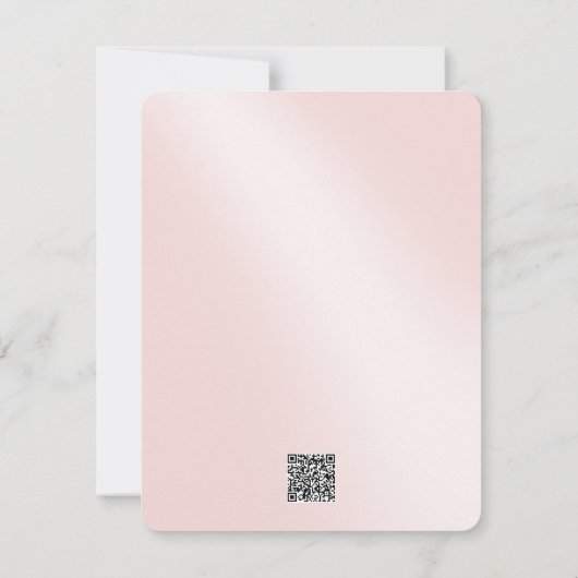 Poinsettia Lace Pink Blush bedankkaart (Achterkant)