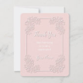 Poinsettia Lace Pink Blush bedankkaart (Voorkant)
