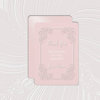 Poinsettia Lace Pink Blush bedankkaart
