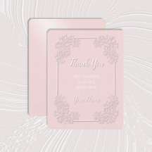 Poinsettia Lace Pink Blush bedankkaart