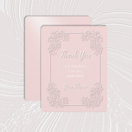 Poinsettia Lace Pink Blush bedankkaart