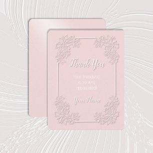 Poinsettia Lace Pink Blush bedankkaart