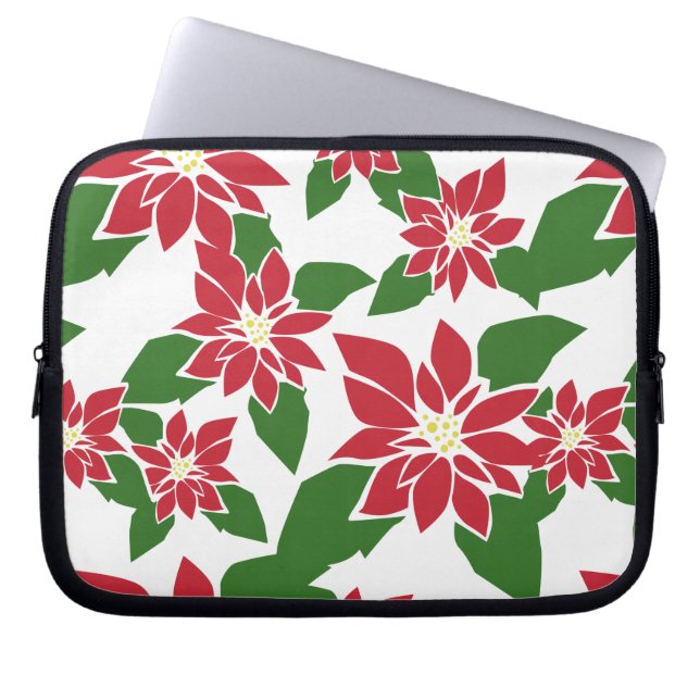 Poinsettia Laptop Sleeve (Voorkant)