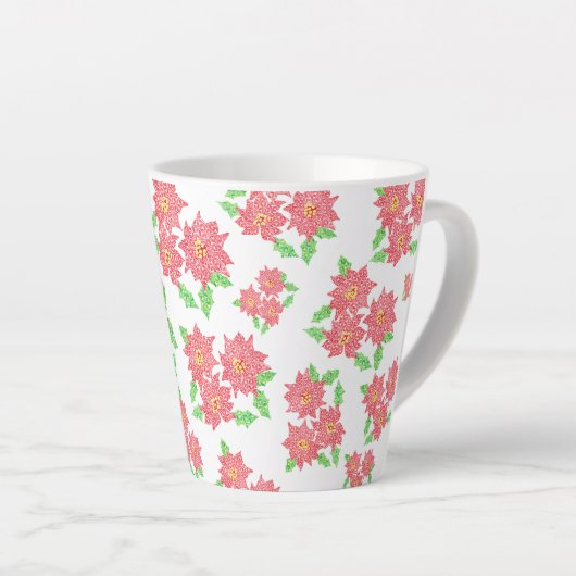 Poinsettia Latte Mok (Rechterhoek)
